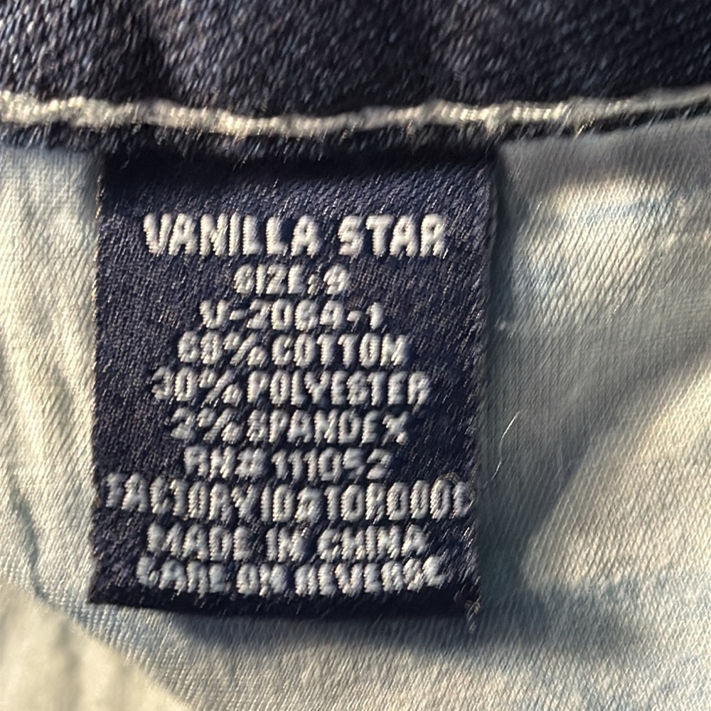 Vanilla Star Jeans Deep Indigo Straight Leg Size 9 - Picture 14 of 15
